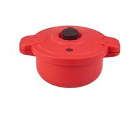Vaporiera Per Riso Microonde, Contenitore Microonde Rice Cooker Mini Cuociriso Cottura A Vapore Microonde Contenitori Per Alimenti Con Coperchio Cuoci Riso Al Microonde (Rosso)