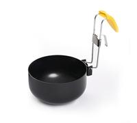 Vaporiera per uova in acciaio inossidabile 304 con manico pieghevole per appendere le orecchie, antiaderente e impugnatura resistente al calore in silicone per una cottura sicura ed efficiente (1