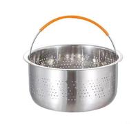 Vaporiera per verdure in acciaio inox per cottura a pressione, cestello a vapore rapido per una cucina casalinga efficiente (21,5 cm corto)