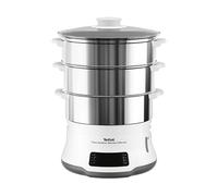 Tefal Convenient Series Deluxe VC502D pentola a vapore 3 cestello/i Superficie piana 900 W Acciaio inox, Bianco