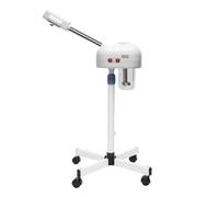 Vaporizzatore Cosmetico, 2 in 1 Pulitore Pori Viso Con Ugello Girevole, Asta Telescopica E Serbatoio Acqua 0.16gal, Vapore Per Viso, 800w 220v, Bianco