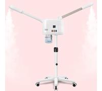 Vaporizzatore facciale 2 in 1 con nebbia fredda e calda, vapore facciale professionale con funzione timer, vapore facciale con supporto regolabile in altezza per spa, salone e uso domestico