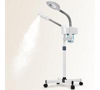 Vaporizzatore facciale 2 in 1, vapore facciale professionale con lampada d'ingrandimento 5X, vapore facciale per estetista, vapore facciale all'ozono per casa, salone di bellezza spa
