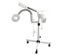 Vaporizzatore Facciale 2 In1, LED 5X Lampada Terra con Ingrandimento Macchina Multifunzione Spa Umidificatore Professionale Umidificatore Nebbia Calda Strumento per la Cura