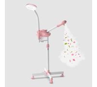Vaporizzatore facciale professionale 2 in 1 con ozono su ruote, per pulizia profonda del viso, vaporizzatore facciale SPA per estetista con lampada di ingrandimento 5X, vapore viso con supporto con