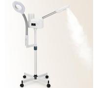 Vaporizzatore facciale professionale con lampada di ingrandimento 5x, tecnologia di riscaldamento PTC per trattamenti estetici della pelle in salone e spa