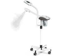 Vaporizzatore facciale professionale con lampada di ingrandimento per pulizia profonda e cura della pelle, vaporizzatore facciale nano portatile per spa domestica,