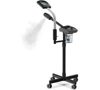 Vaporizzatore facciale professionale con lampada di ingrandimento per pulizia profonda e cura della pelle, vaporizzatore facciale nano portatile per spa domestica,