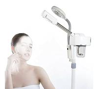 Vaporizzatore per viso, nebulizzatore a due in uno, combinato con vaporizzatore per il viso, lampada con lente d'ingrandimento regolabile in altezza, ugello orientabile a 360°, macchina per la