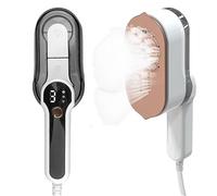 Vaporizzatore portatile per vestiti, ferro da stiro a vapore 2 in 1 10 secondi, riscaldamento rapido, girevole a 180°, manico pieghevole, ferro da viaggio portatile, rimozione rapida delle pieghe, per