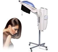 Vaporizzatore professionale for capelli da salone, vaporizzatore for capelli Micro Mist con 7 luci colorate e pannello di controllo, macchina for il condizionamento profondo dei capelli naturali(White