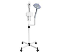 Vaporizzatore viso 2 in 1 per studio cosmetico, sauna facciale, evaporatore con illuminazione a LED e ingrandimento 5x, 800 W, Ozone, per casa, saloni, centri benessere