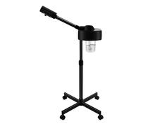 Vaporizzatore viso 2 in 1 - vaporizzatore a ozono e vaporizzatore con asta retrattile e ugello a 360°, sauna facciale con lampada a lente d'ingrandimento e lente d'ingrandimento, dispositivo a vapore