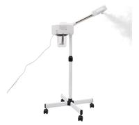 Vaporizzatore viso 800 W, girevole a 360 gradi, vaporizzatore 2 in 1 ozono con asta retrattile, sauna facciale per spa, salone e casa (bianco)