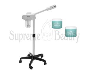 VAPORIZZATORE VISO AZONO PROFESSIONALE + CREMA IDRATANTE + MASCHERA ALL'ARGILLA