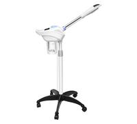 Vaporizzatore viso con funzione ozono, ugello girevole a 360° per sauna viso e cura della pelle, bianco