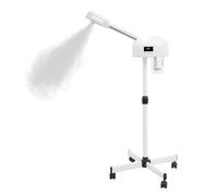 Vaporizzatore viso con lampada di ingrandimento, per spa, sauna facciale, ozono, lampada con lente d'ingrandimento, per salone di bellezza e spa domestica, bianco
