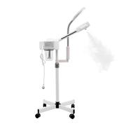 Vaporizzatore viso professionale 2 in 1, con 5 luci di lente d'ingrandimento e 8500 K LED per sauna facciale e casa