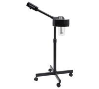 Vaporizzatore viso professionale 800 W con rotelle, Steamer facciale per sauna facciale e pulizia dei pori, dispositivo a vapore con serbatoio da 680 ml, per studio cosmetico e uso domestico, nero