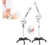 Vaporizzatore Viso Professionale Vaporizzatore Facciale Caldo Sauna Facciale a Vapore con Funzione di Ozono Nebbia Calda per Salone di Bellezza Spa, Rotazione a 360 ° e Design Regolabile in Altezza