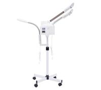 Vaporizzatore viso regolabile in altezza 3 in 1, vaporizzatore professionale con luce a LED, sauna facciale, evaporatore spa umidificatore per saloni di bellezza, studio, famiglia