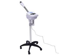 Vaporizzatore viso su ruote vaporizzatore digitale sauna facciale evaporazione 360 ° Ugello girevole per le famiglie saloni di bellezza spa bianco