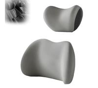 VAPORVERSE 1 Set Cuscino Collo e Supporto Lombare per Ford Galaxy 2017-2021, Memory Foam Poggiatesta Ergonomico Cuscino Schienale Auto Viaggio,Grey