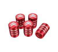 VAPORVERSE 4 Pezzi Auto Cappucci delle Valvole per Citroen C1 C2 C3 C3-XR, Tappo della Valvola Pneumatico Dell'auto Tappini Gomme Auto Tappi per Valvole,Red