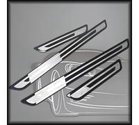 VAPORVERSE 4 Pezzi battitacco per portiera Auto per VW Tiguan Allspace 2017-2024, in Acciaio Inox Soglia Porta Protezione Portiere Auto Anti Graffio Scuff Accessori