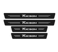 VAPORVERSE 4 Pezzi Fibra di Carbonio Battitacco Auto per Hyundai Tucson III 2015-2018 2019 2020 2021, Benvenuto Pedaliera Protezione Battitacco Prevenire L'Usura AntiGraffio,White