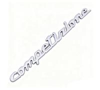 VAPORVERSE Adesivo con Logo per Auto per Abarth 595 695 Tunismo Esseesse Competizione, Adesivi con Emblema Segno Badge Adesivo Accessori Auto,Competizione-Matte Silver