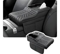 VAPORVERSE Cuscino Bracciolo Auto per Peugeot 3008 GT Line 2019-2024 | Supporto ergonomico pelle PU, portabicchieri, dispenser fazzoletti, tasche portaoggetti console centrale e organizer auto