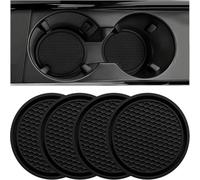 VAPORVERSE Sottobicchieri Auto per Skoda Fabia 2021-2024, Inserti Portabicchieri Tappetini Antiscivolo Silicone Accessori Interni Automobile, Set da 4 Pezzi