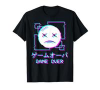 Vaporwave Aesthetic Sad Face Japanese Game Over Harajuku Maglietta