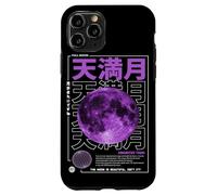 vaporwave anime moon estetico in streetwear retrò 80's 90's Custodia per iPhone 11 Pro