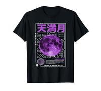 Vaporwave Anime Moon estetico in Streetwear retrò 80's 90's Maglietta
