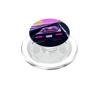 Vaporwave Auto sportiva estetica che guida verso il tramonto PopSockets PopGrip per MagSafe