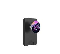 Vaporwave Auto sportiva estetica che guida verso il tramonto PopSockets PopWallet per MagSafe