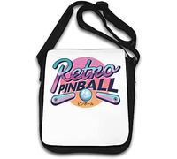 Vaporwave - Borsa a tracolla estetica stile retrò flipper, colore: Bianco