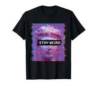 Vaporwave David Statue Aesthetic Art Stay Weird Michelangelo Maglietta