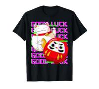 Vaporwave Maneki Neko Lucky Cat Japanese Daruma Doll Kawaii Maglietta