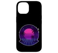 Vaporwave Palm Night Custodia per iPhone 14