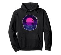 Vaporwave Palm Night Felpa con Cappuccio