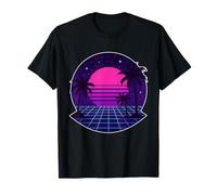 Vaporwave Palm Night Maglietta