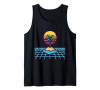 Vaporwave Pixel Island retrò Canotta