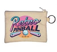 Vaporwave - Portamonete estetico in stile retrò con flipper, colore: beige