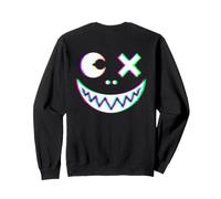 Vaporwave Psychedelic Face Halloween Techno EDM (sul Retro) Felpa