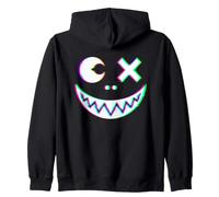 Vaporwave Psychedelic Face Halloween Techno EDM (sul Retro) Felpa con Cappuccio