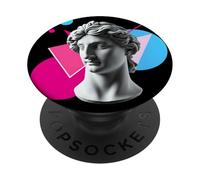 Vaporwave Statua Testa Retro Geometrica Astratta Arte Elegante PopSockets PopGrip Adesivo
