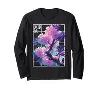 Vaporwave Synthwave Giapponese 80s 90s Tokyo Anime Manga Maglia a Manica